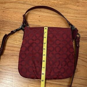 Coach Red Canvas Crossbody Bag